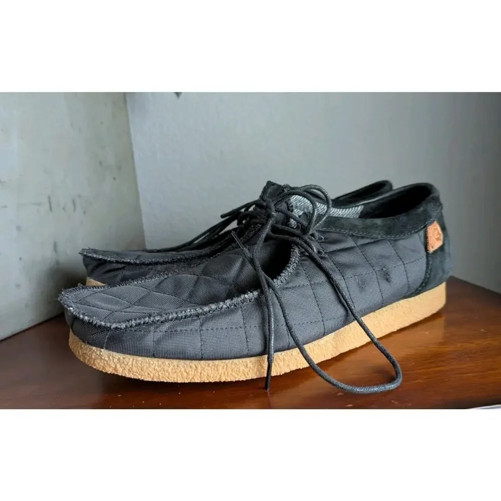 Clarks Shacre II Step Moccasin Boots Men 12 Black Textile 26162714 Shoes Lace Up